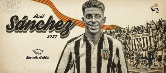 El Castellón firma por cinco temporadas al extremo Raúl Sánchez