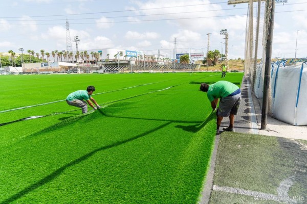 El 'Plan Césped' de Cartagena avanza en tres de los doce campos previstos