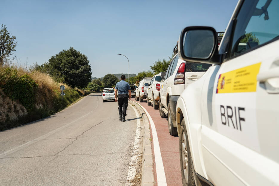 Cuatro carreteras permanecen todavía cortadas por el incendio forestal de Bejís