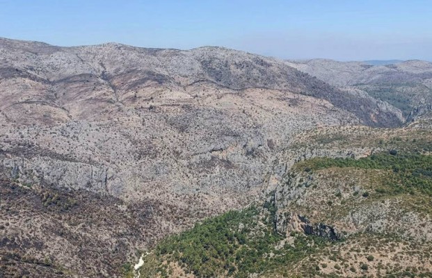Vall de Gallinera, entre la felicidad por volver y el 'shock' por el impacto paisajístico del fuego