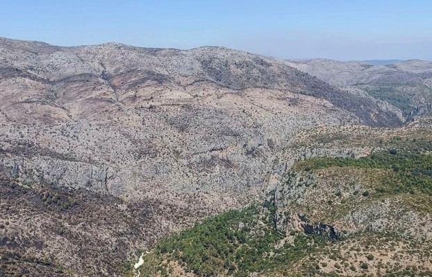 Estabilizado el incendio de Vall d'Ebo tras quemar 12.150 hectáreas