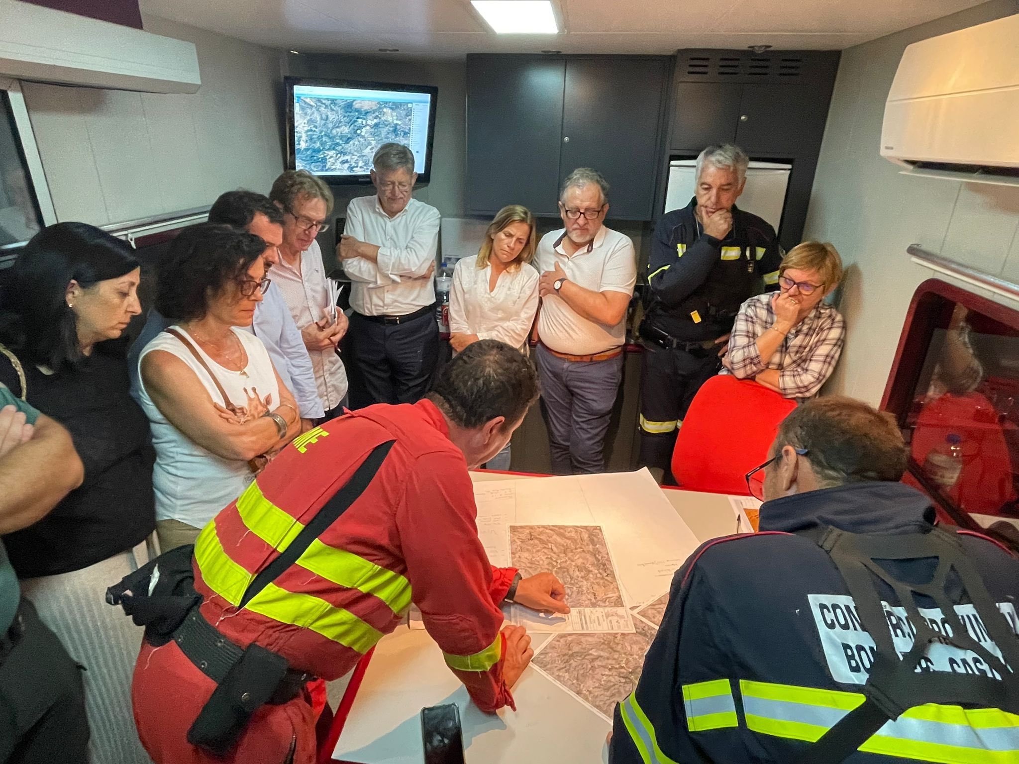 Puesto de Mando Avanzado instalado en Viver - 