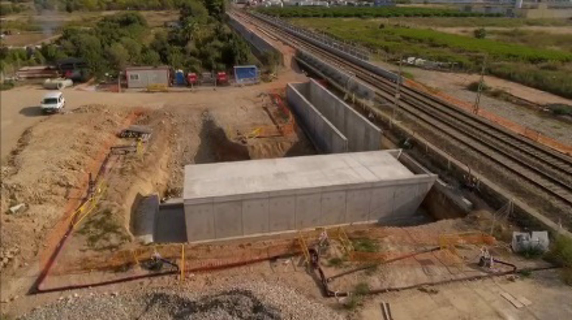 Imagen de archivo de la construcción de la estación de tren de Albal. Foto: ADIF/ARCHIVO - 