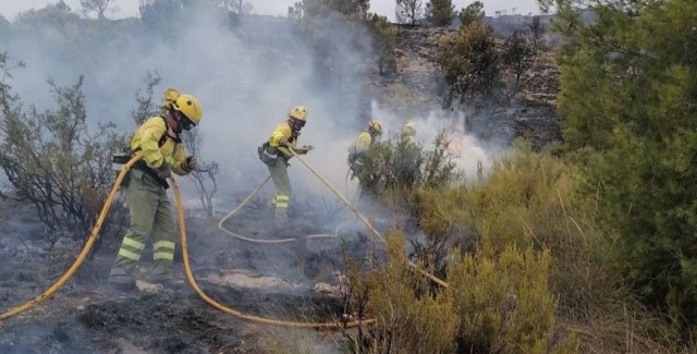 Jornada de incendios en la Región: focos en Archena, Moratalla y Cartagena
