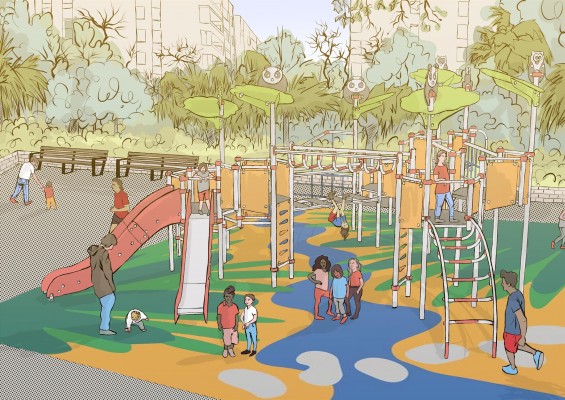 El Ayuntamiento licita por 92.000 euros las obras de zona de juegos del jardín de la plaza del Cedro