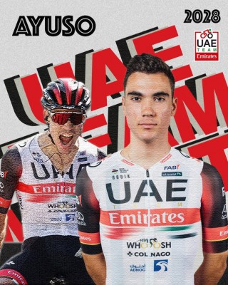 El equipo UAE Emirates renueva al español Juan Ayuso hasta 2028
