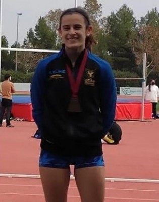 Eva Ibarra, del UCAM, en el Encuentro sub-20 Alemania-Austria-Suiza-España 