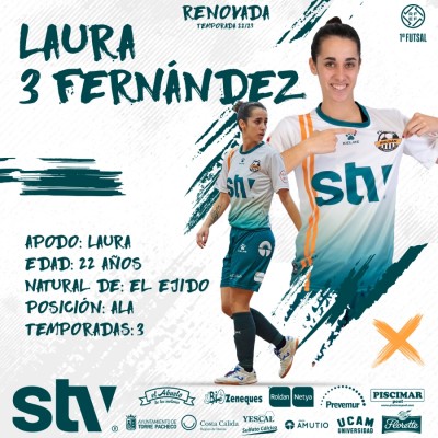 El STV Roldán renueva a Laura Fernández, quien se suma al primer equipo 