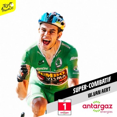 Van Aert se apunta la contrarreloj por delante de Vingegaard, de amarillo