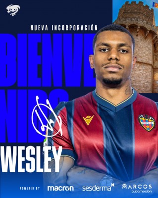 Wesley Moraes, cedido al Levante hasta final de temporada