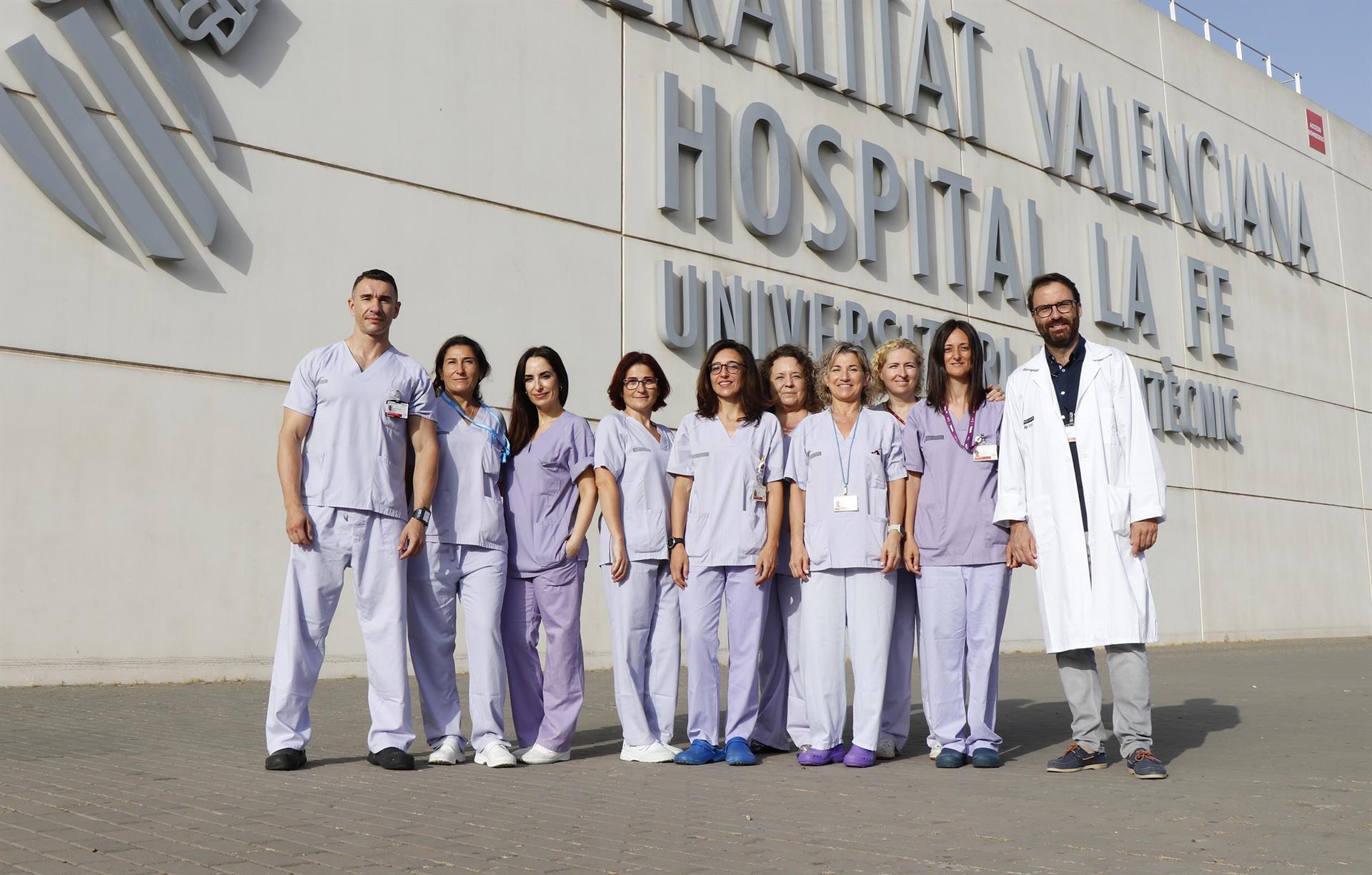 Plantilla de la Unidad de Endourología y Litotricia de La Fe. Foto: GVA  - 