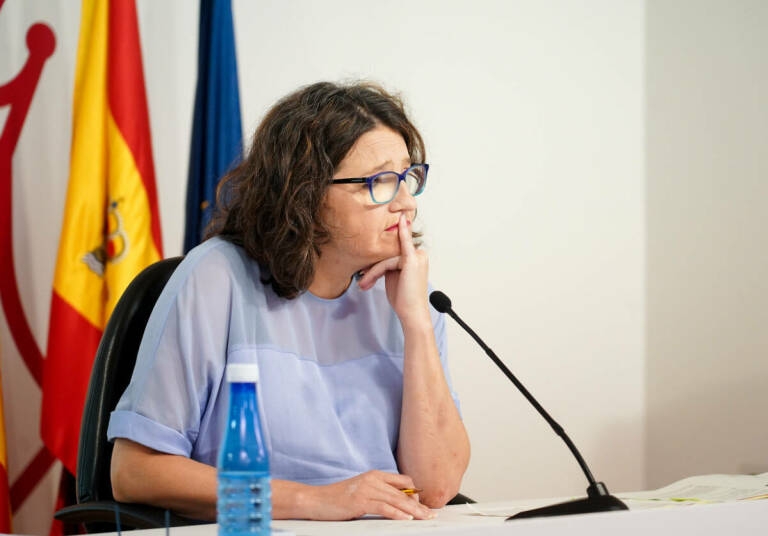 La exvicepresidenta del Consell Mónica Oltra. Foto: EDUARDO MANZANA - 