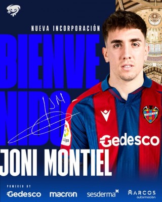 El Levante confirma el fichaje de Joni Montiel, cedido del Rayo