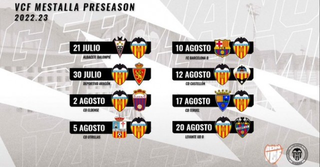El Mestalla confirma los ocho amistosos de la pretemporada
