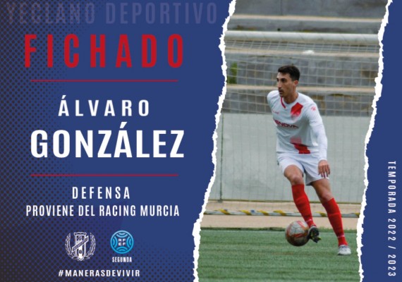 El defensa Álvaro González llega al Yeclano tras su paso por el Racing Murcia 