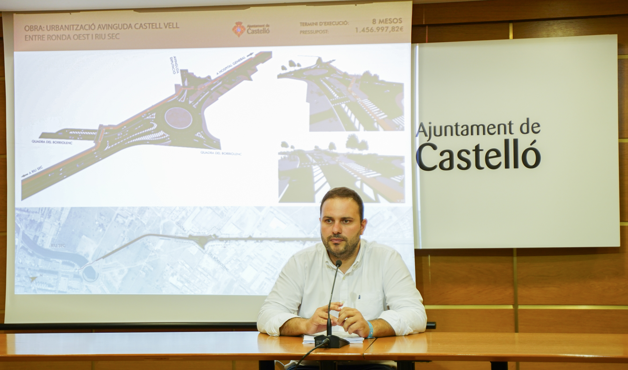 Castelló licita (por fin) la mejora de la avenida Castell Vell, que eliminará una rotonda