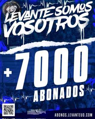 El Levante supera los 7.000 abonados