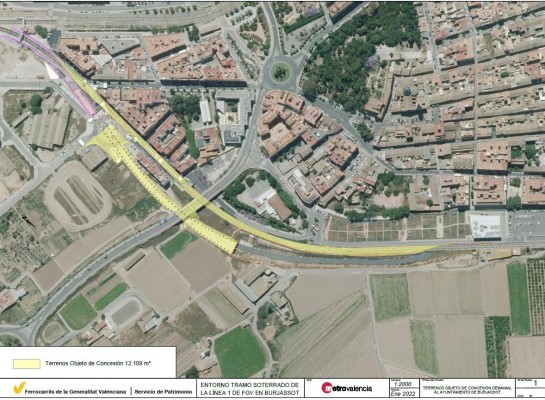 Burjassot creará una Vía Verde en los terrenos liberados por el soterramiento en Empalme