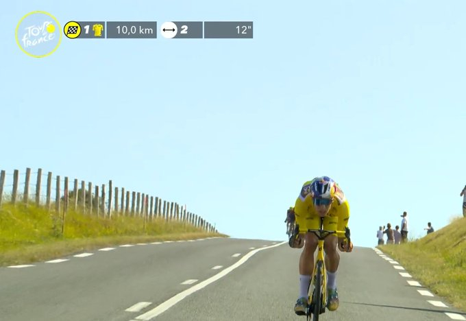 Van Aert gana la etapa, tras tres segundos puestos, y afianza el amarillo
