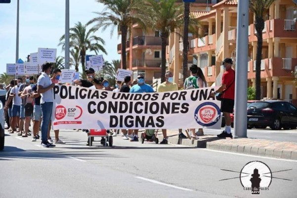Los sindicatos de la Policía Municipal salen a la calle este domingo en Cabo de Palos