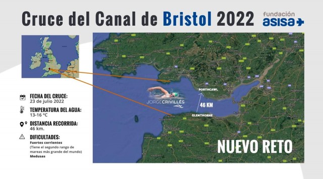Crivillés intentará cruzar el canal de Bristol el día 23
