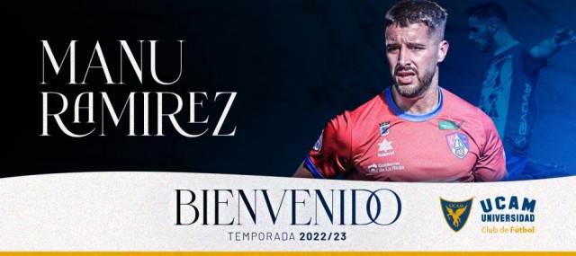 El UCAM CF contrata a Manu Ramírez, mediapunta que llega del Calahorra 