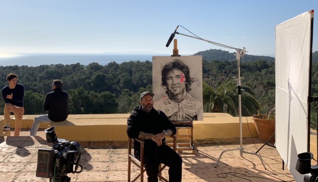 Una pintura de Maseda se convierte en portada del documental de 'Prime' sobre Ángel Nieto