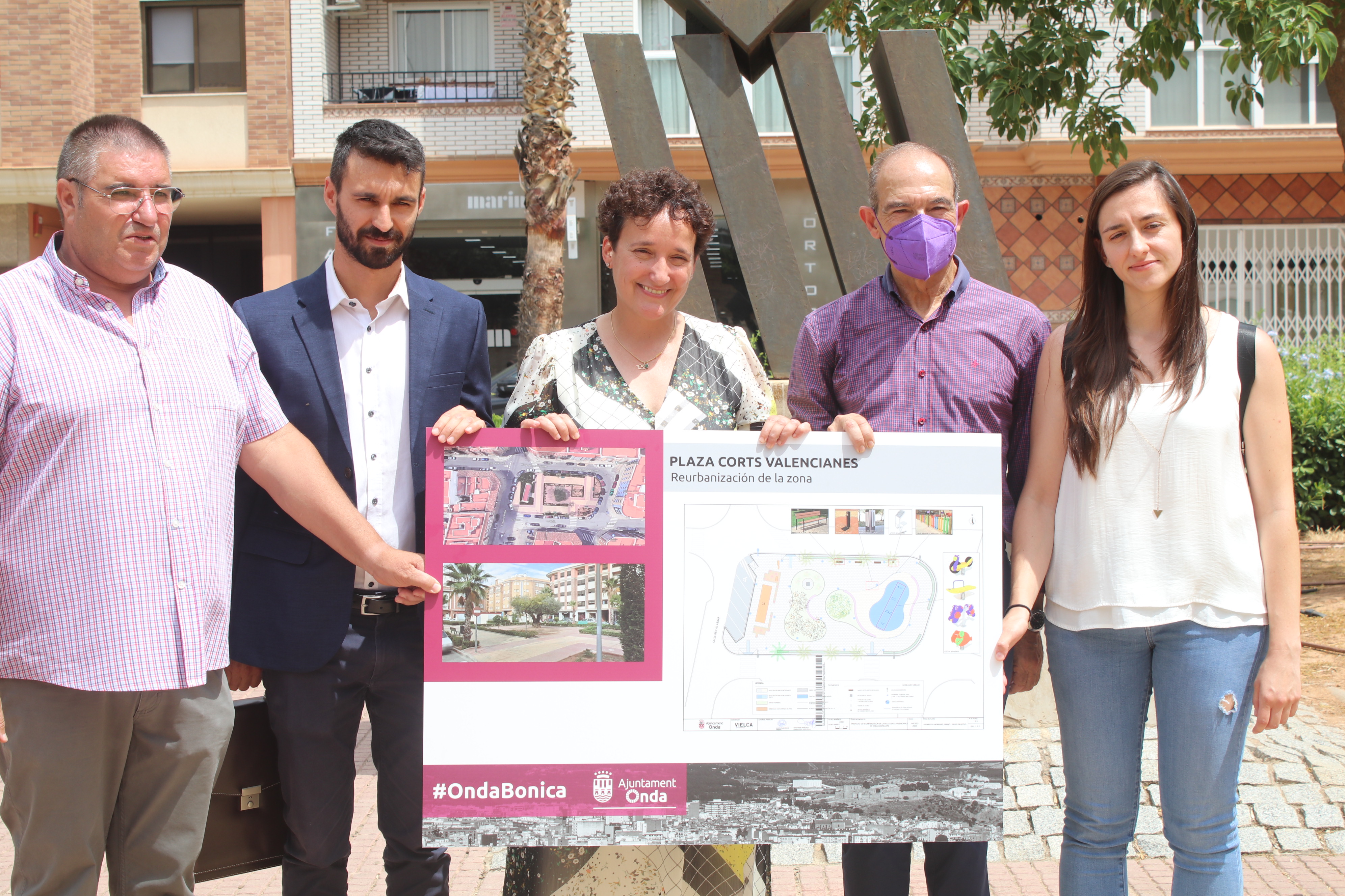 Onda invierte 160.000 euros en las obras de remodelación de la Plaza Corts Valencianes 