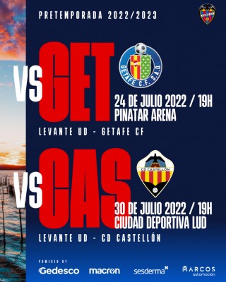El Levante confirma una segunda concentración y jugará con Getafe y Castellón
