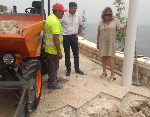 Obras Aitana repara con 100.000 euros el paseo de la Fossa de Calp dañado en el temporal de abril

