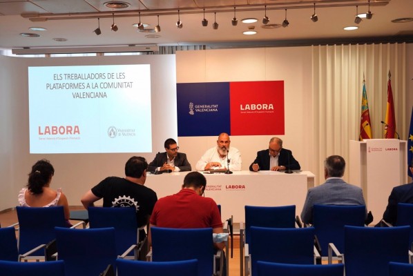 Un informe de Labora concluye que el 12% de los valencianos trabaja con plataformas digitales 