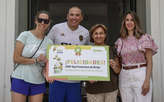 El CEIP San Francisco de Borja de Gandia, ganador a nivel nacional de 'La liga de la fruta'