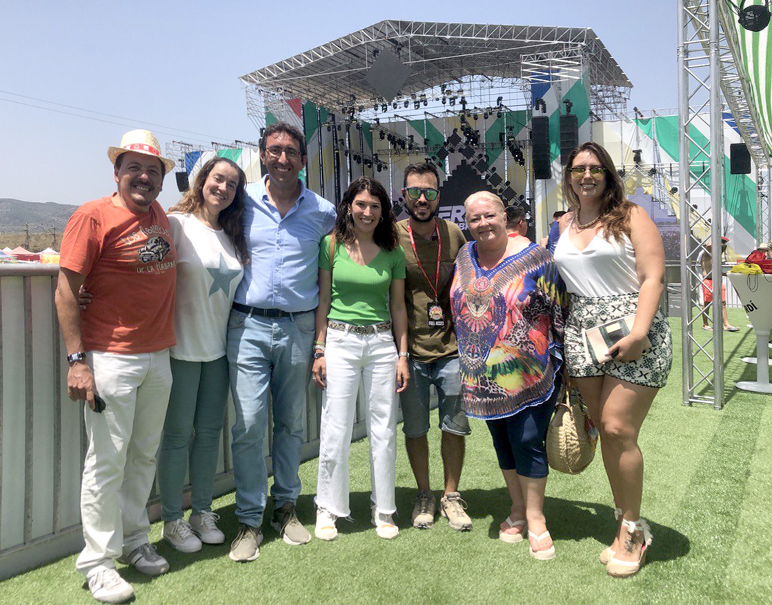Antonio Maeso, director general de Marina d’Or; Cristina Marcelo, responsable de eventos; Jordi Llopis, concejal de deportes de Oropesa; María Jímenez, teniente alcalde; Ernest Hidaldo, dirección de RBF; Araceli de Moya, alcaldesa de Oropesa del Mar  - 