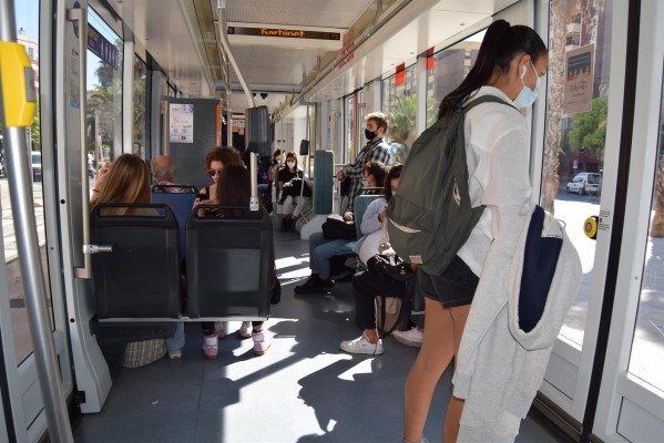 Más de 1,1 millones de personas utilizaron el Tram en mayo, un 62,64% más que en 2021