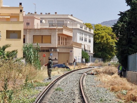 El Ayuntamiento de Lorca asume la limpieza de la línea del ferrocarril que pasa por el casco urbano
