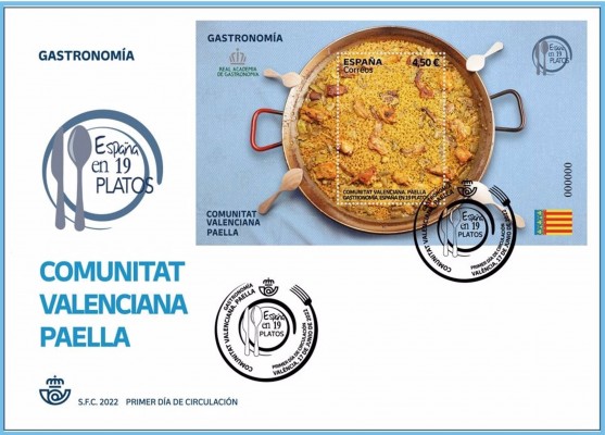 Correos pone en circulación 110.000 nuevos sellos dedicados a la paella
