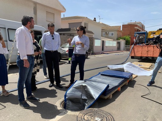 Avanza la rehabilitación de 2.460 metros de tuberías de saneamiento en San Javier para proteger el Mar Menor