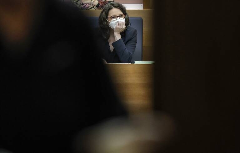  Mónica Oltra, en Les Corts Valencianes. Foto: EP/ROBER SOLSONA  - 