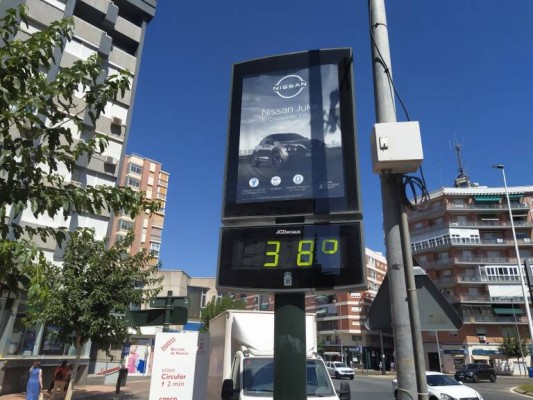 Alerta por calor en Murcia para este miércoles: Meteorología advierte de que se llegará a los 38 grados