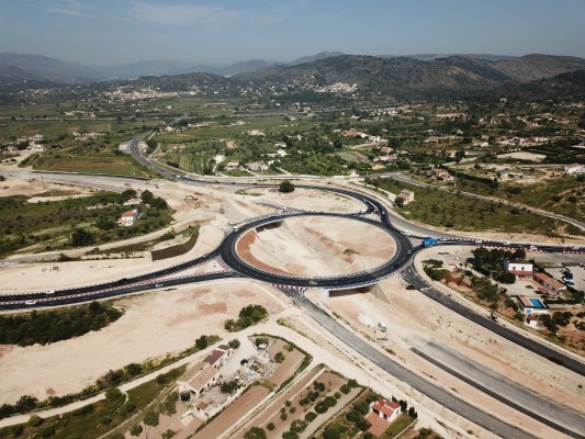 Transportes confía en acabar la variante de Benissa en unas semanas y abrirla en julio

