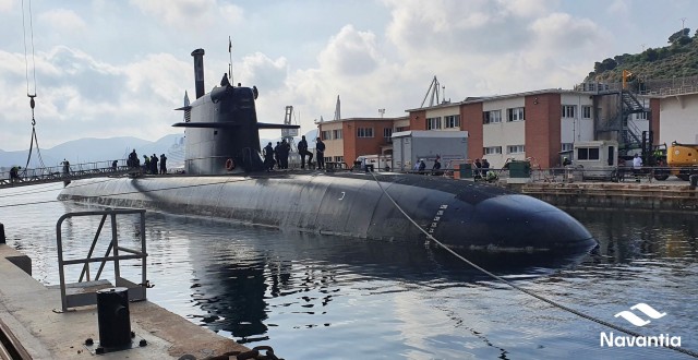 El submarino Isaac Peral regresa al dique seco y no volverá a salir a la mar hasta septiembre 