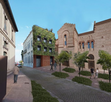 La reforma del conservatorio de Villena incluye nuevo acceso, jardín vertical y un 67 % de mejora de la eficiencia energética