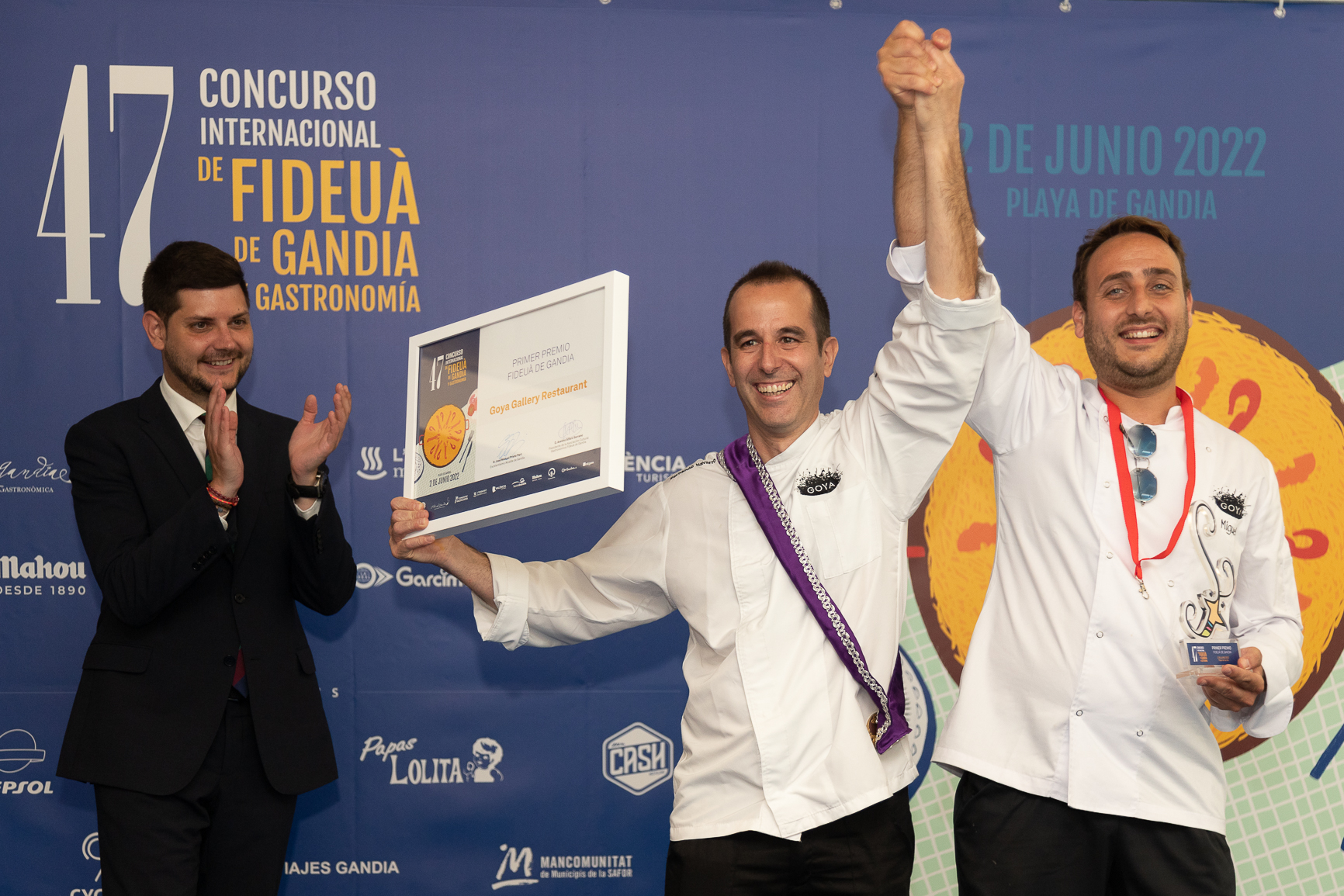 Fernando Navarro y Miguel Relaño, de Goya Gallery, ganadores del concurso. Fotos: JOSÉ TOMÉ - 