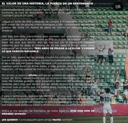 Pere Milla se despide del Elche y niega tener un acuerdo con otro club
