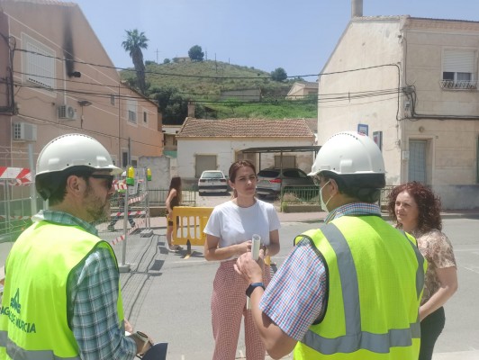 Freno a las posibles inundaciones en El Esparragal con la mejora de la red de saneamiento 