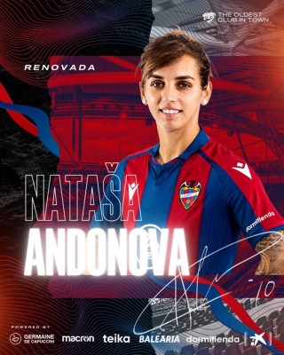 Andonova renueva con el Levante hasta junio de 2024