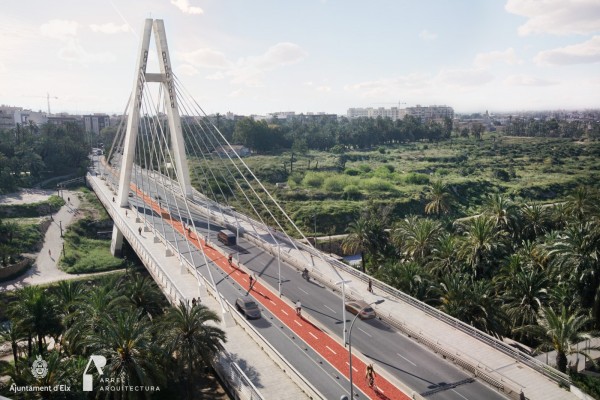 Así quedará el nuevo carril bici en El Pla de Elche de 2,5 kilómetros con un carril menos en el Pont de la Generalitat
