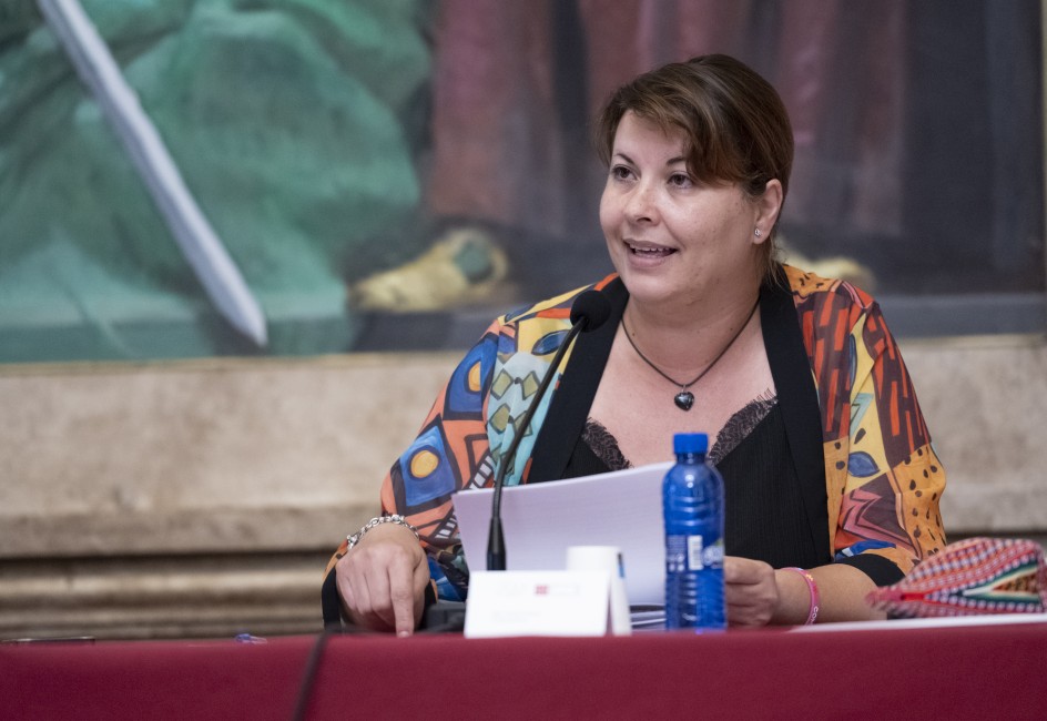 Patricia Puerta, en el pleno de la Diputación de este martes. - 