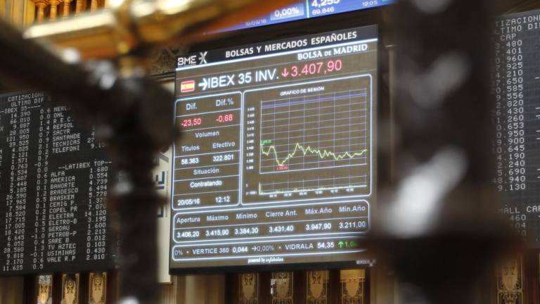 El Ibex 35 se aleja de los 9.400 puntos a media sesión
