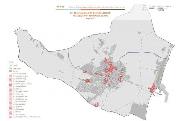 El Plan General de Castelló identifica 17 áreas prioritarias de regeneración urbana
